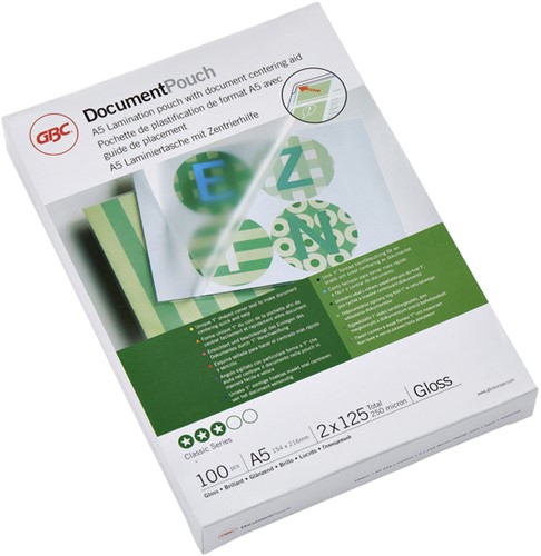 Lamineerhoes GBC A5 2x125micron 100 stuks