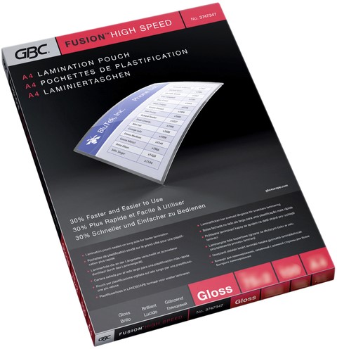 Lamineerhoes GBC A4 highspeed 2x100micron 100 stuks