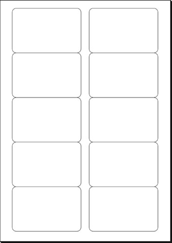 Visitekaart Sigel 85x55mm blanco 225gr ronde hoeken wit 100 stuks-1