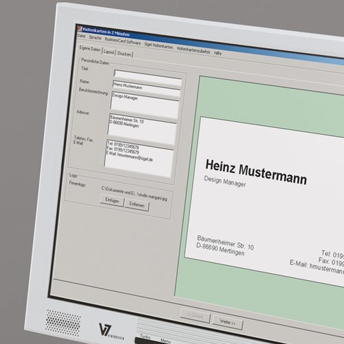 Visitekaart Sigel 85x55mm blanco 225gr ronde hoeken wit 100 stuks-8