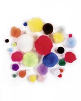 Pompon Folia 30 stuks diverse kleuren en afmetingen 30 stuks-2