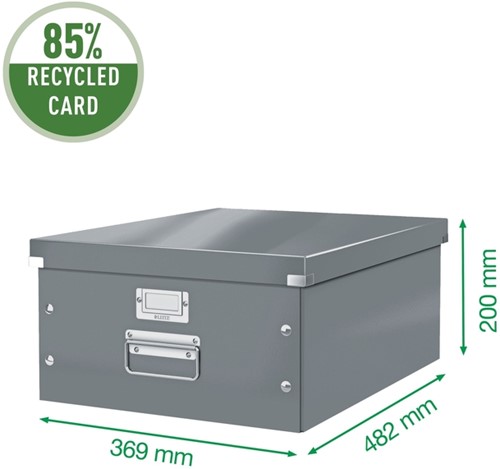Opbergdoos Leitz Click & Store WOW groot 369x200x482mm zwart-1