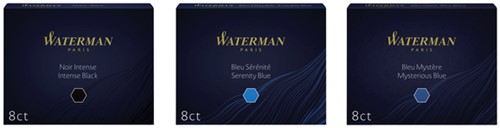 Inktpatroon Waterman nr 23 lang blauw pak à 8 stuks-2