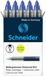 Rollerpenvulling Schneider 852 medium blauw 5 stuks