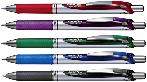 Gelschrijver Pentel BL77 Energel medium rood-1