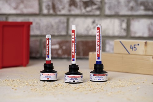 Permanent marker edding 3300, schuin, 1-5mm, zwart, blister à 4 stuks-2