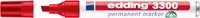 Permanent marker edding 3300, schuin, 1-5mm, rood
