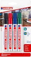 Permanent marker edding 3300, schuin, 1-5mm, assorti, blister à 4 stuks