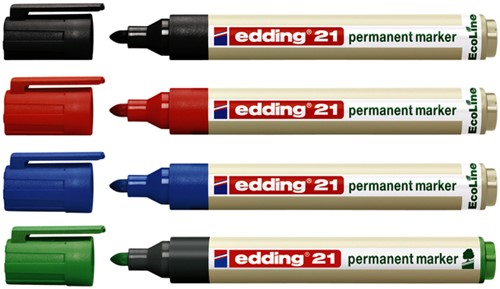 Permanent marker edding 21 Ecoline, rond, 1.5-3mm, assorti, doos à 4 stuks-2
