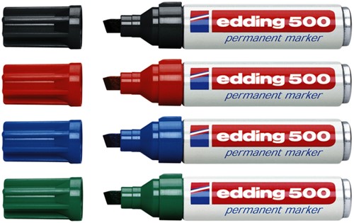 Permanent marker edding 500, schuin, 2-7mm, blauw-2
