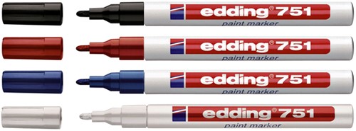 Paintmarker edding 751 op oliebasis 1-2mm zwart-2