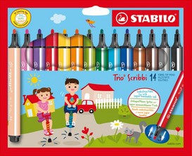 Viltstift STABILO Trio Scribbi 368/8 assorti etui à 8 stuks-2