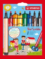 Viltstift STABILO Trio Scribbi 368/8 assorti etui à 8 stuks-3