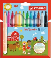 Viltstift STABILO Trio Jumbo 380/12 extra large assorti 12 stuks-2