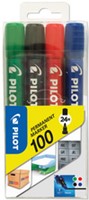 Viltstift PILOT 100 rond fijn assorti blister à 4 stuks-3