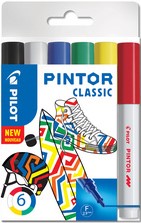 Verfstift Pilot Pintor fun fijn assorti etui à 6 stuks-2