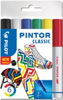 Verfstift Pilot Pintor metallic fijn assorti etui à 6 stuks-2