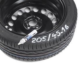 Viltstift Pentel 100W rond 4mm wit-2