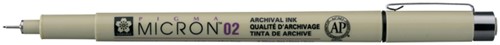 Fineliner Sakura Pigma Micron 02 0.3mm zwart-2