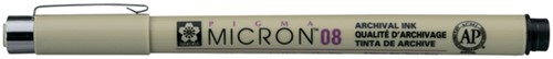 Fineliner Sakura Pigma Micron 08 0.5mm zwart