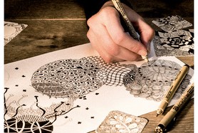 Fineliner Sakura Pigma Micron assorti zwart-2