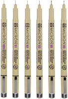 Fineliner Sakura Pigma Micron set à 6 schrijfbreedtes zwart-3