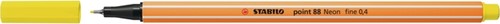 Fineliner STABILO point 88/024 fijn neon geel