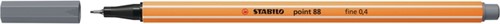 Fineliner STABILO point 88/96 fijn donkergrijs-2
