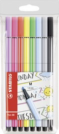 Viltstift STABILO Pen 68/10 medium assorti etui à 10 stuks-2