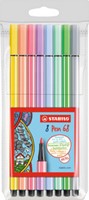 Viltstift STABILO Pen 68 medium fluor assorti etui à 6 stuks-3