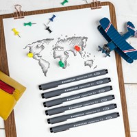 Fineliner Staedtler Pigment 308 zwart set 4 stuks-4