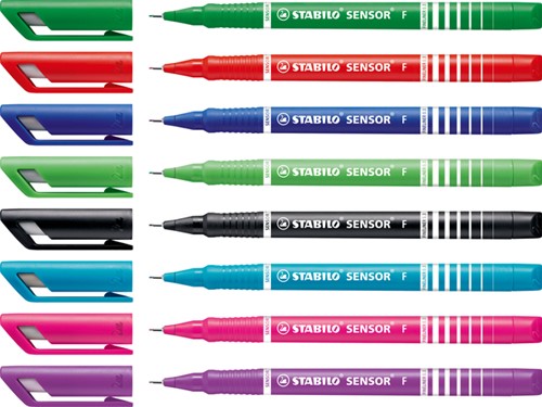 Fineliner STABILO Sensor 189/8 fijn assorti etui à 8 stuks-2