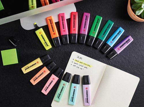 Markeerstift STABILO BOSS Original 70/4 assorti etui à 4 stuks-4