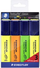 Markeerstift Staedtler 364 Textsurfer assorti 3 stuks + 1 geel gratis-2