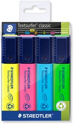 Markeerstift Staedtler 364 Textsurfer assorti 4 stuks
