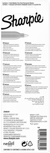 Viltstift Sharpie rond fijn metallic goud blister à 1 stuk-1