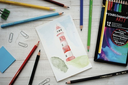 Kleurpotloden STABILO 1624 aquacolor Arty assorti etui à 24 stuks-4