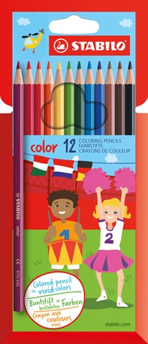 Kleurpotloden STABILO 979 color, assorti, kartonnen etui à 12 stuks