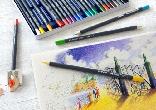 Kleurpotloden Faber-Castell Goldfaber assorti blik à 12 stuks-1