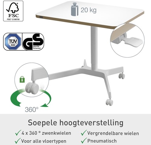 Zit-sta bureau Leitz Ergo compact wielen-1