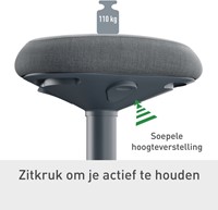 Actieve zitkruk Leitz Ergo met comfortzitting-6