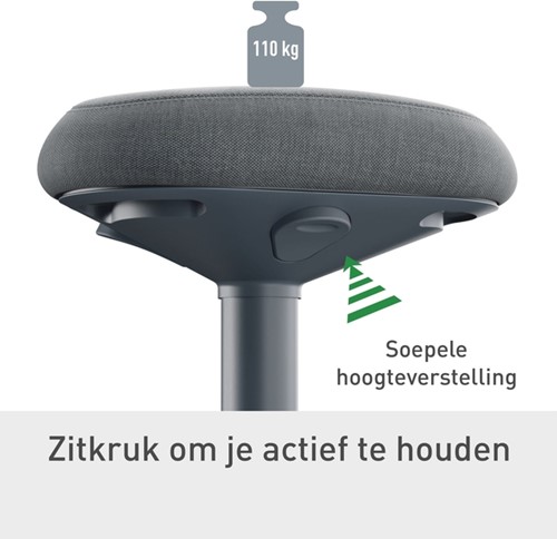 Actieve zitkruk Leitz Ergo met comfortzitting-6
