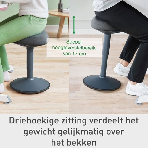Actieve zitkruk Leitz Ergo met comfortzitting-10