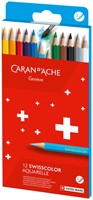 Kleurpotloden Caran D'ache aquarel doos à 12 stuks-1