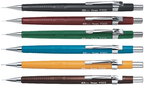 Vulpotlood Pentel P207 HB 0.7mm blauw-1