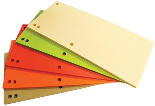 Scheidingsstroken, 1/3 A4, 235x105mm, 100st, diverse kleuren