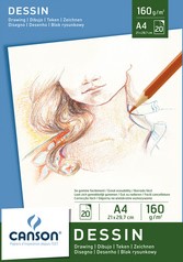 Tekenpapier Canson Graduate Drawing 30vel 160gr A4 helderwit-2