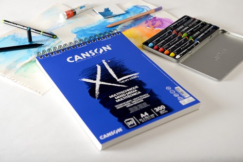 Mixed mediapapier Canson XL Textured Mixed Media 30vel 300gr A3 wit-1
