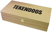 Tekendoos 27x15x8cm 3 vakken beukenhout