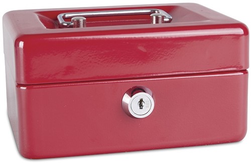 Geldkist, 152x115x80mm, rood